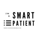 logo für den smarten patienten. hier steht in cooler schrift i#m a smart patient. ideal für minimalisten.